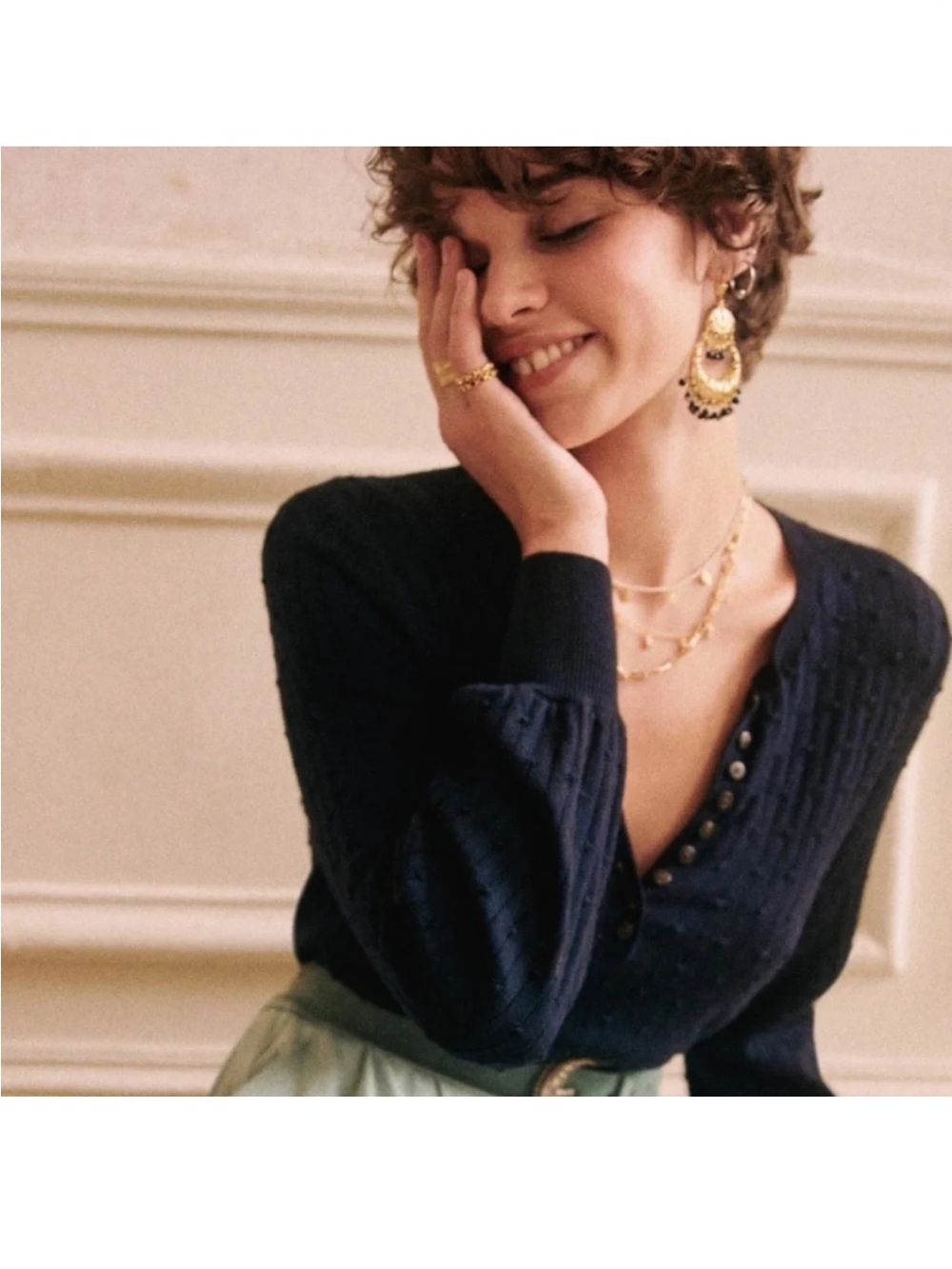 Sezane Zoe Jumper in Navy